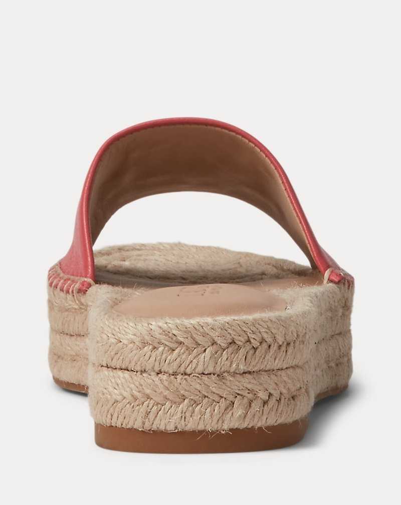 Zapatos Planos Ralph Lauren Polly Nappa Leather Mujer Adirondack Berry | TNOPMZH-89 - vista 3