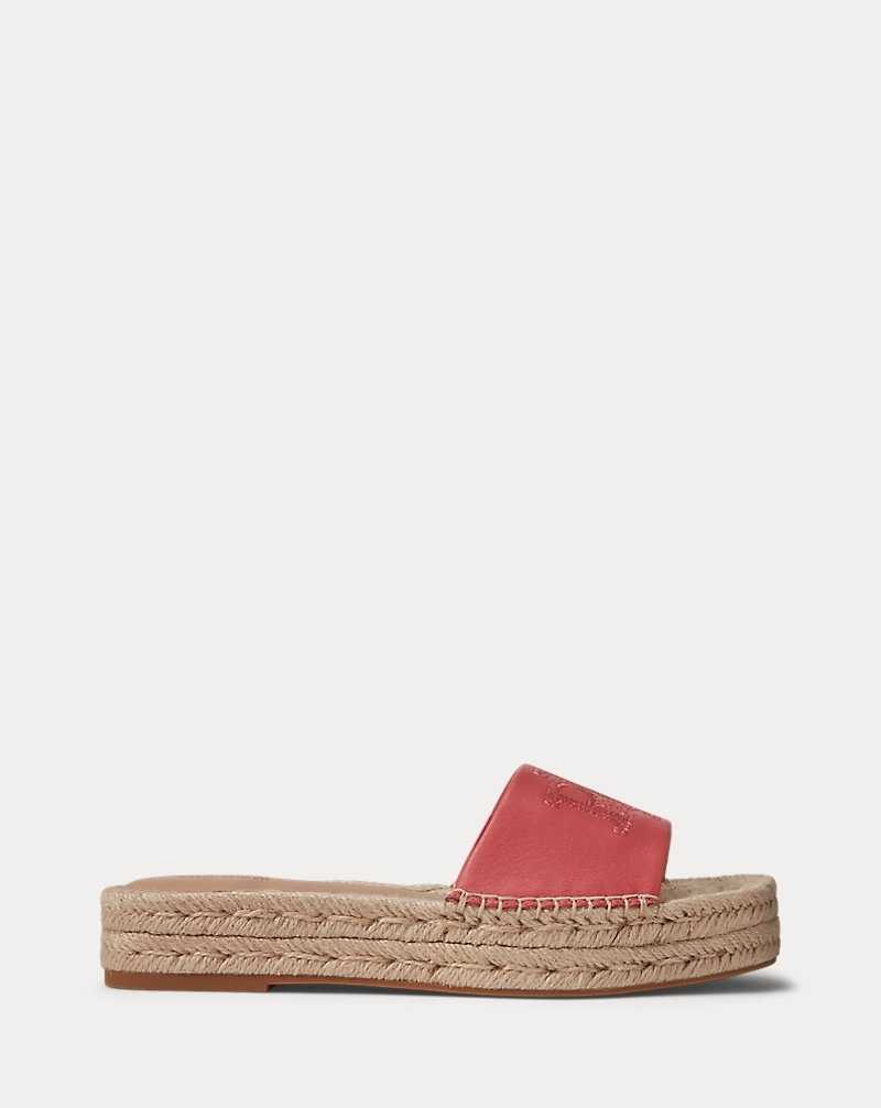 Zapatos Planos Ralph Lauren Polly Nappa Leather Mujer Adirondack Berry | TNOPMZH-89 - vista 1