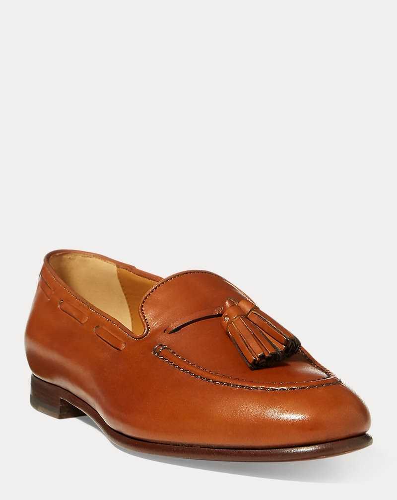 Zapatos Planos Ralph Lauren Quillis Calfskin Tasselled Loafer Mujer Tan | HINPQJO-86 - vista 2