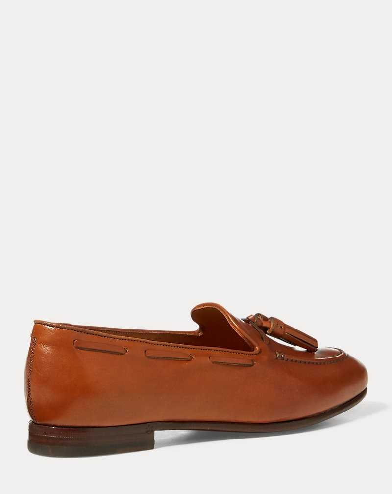 Zapatos Planos Ralph Lauren Quillis Calfskin Tasselled Loafer Mujer Tan | HINPQJO-86 - vista 3