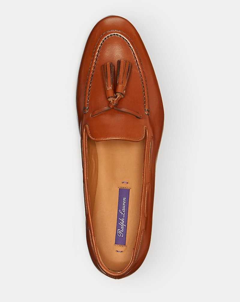 Zapatos Planos Ralph Lauren Quillis Calfskin Tasselled Loafer Mujer Tan | HINPQJO-86 - vista 4