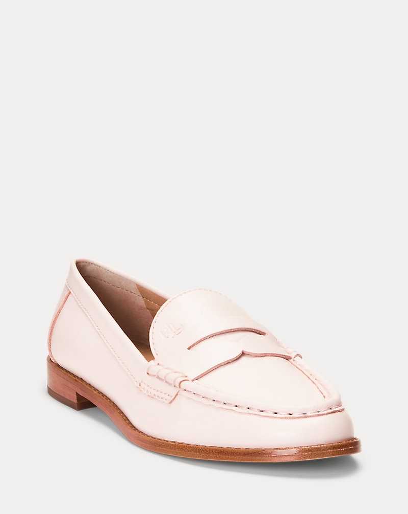 Zapatos Planos Ralph Lauren Wynnie Nappa Leather Loafer Mujer Rosas | WGQSNKO-41 - vista 2