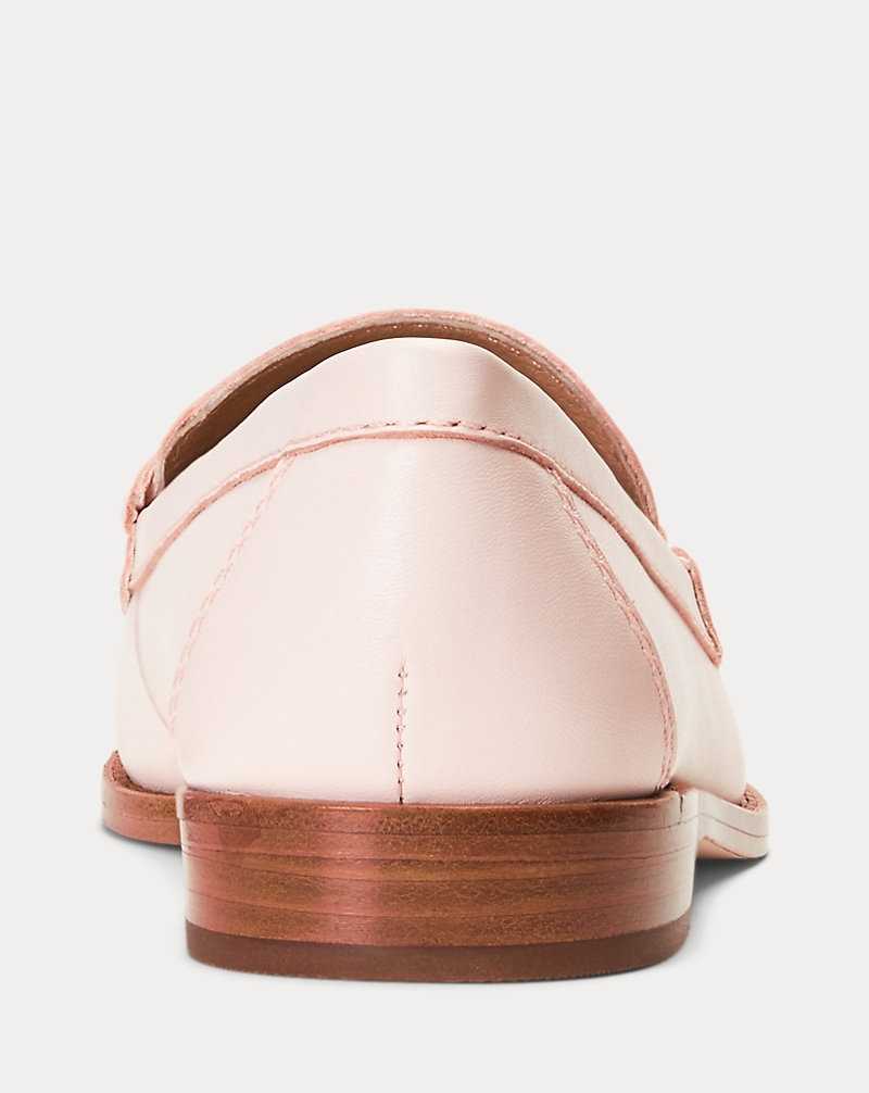 Zapatos Planos Ralph Lauren Wynnie Nappa Leather Loafer Mujer Rosas | WGQSNKO-41 - vista 3