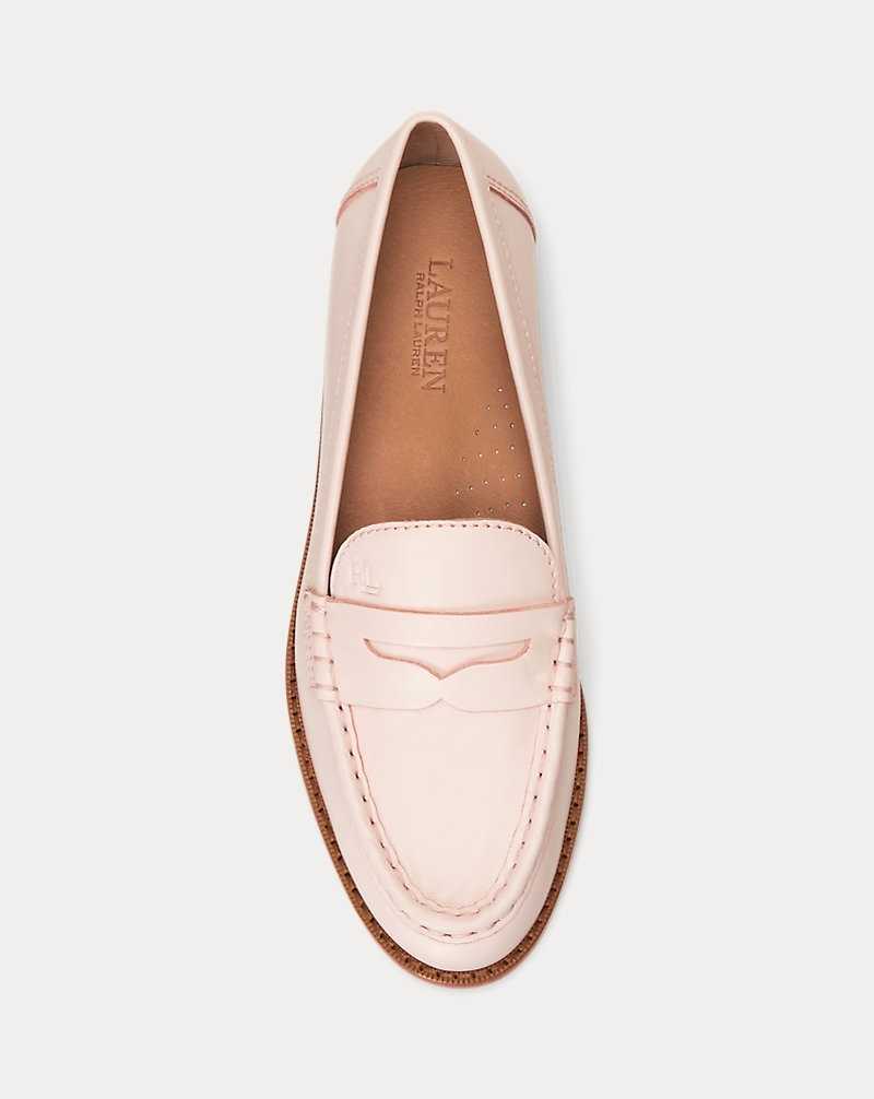 Zapatos Planos Ralph Lauren Wynnie Nappa Leather Loafer Mujer Rosas | WGQSNKO-41 - vista 4
