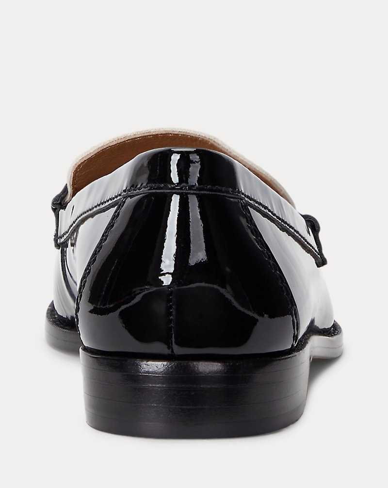 Zapatos Planos Ralph Lauren Wynnie Patent Nappa Leather Loafer Mujer Blancos | DTBJORZ-84 - vista 3