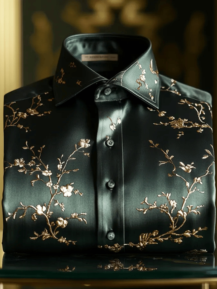 Camisa de lujo ejecutivo de manga larga para hombre