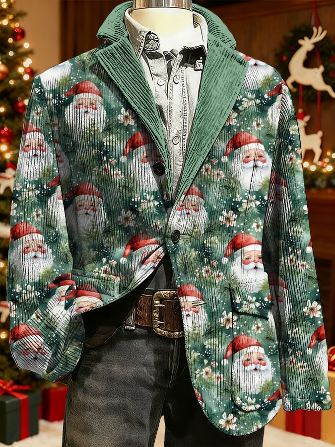 Abrigo Christmas Art Design estampado casual para hombre