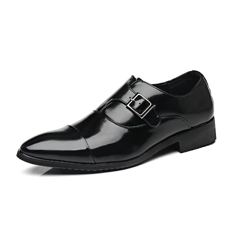 Zapatos Black Pointed Toe European And American British Style ejecutivo para hombre