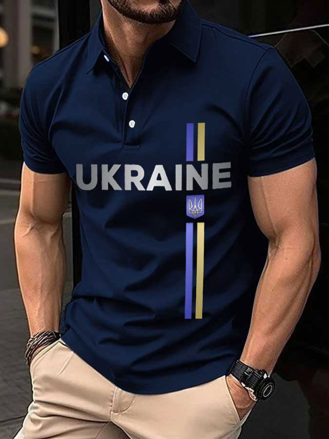 Camisa polo Ukraine estampado para hombre