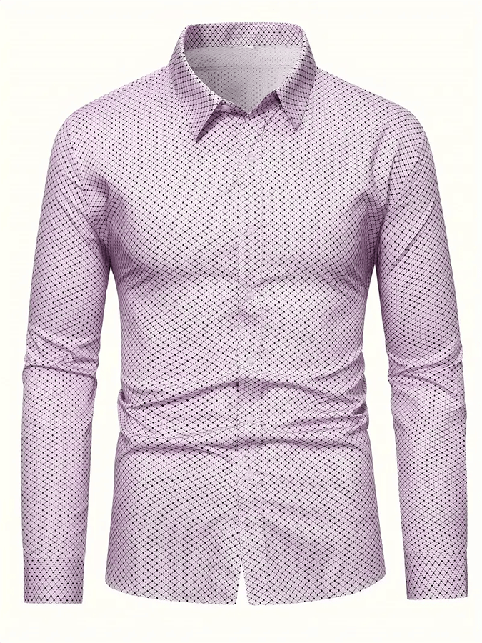 Camisa geométrico Design ejecutivo casual para hombre