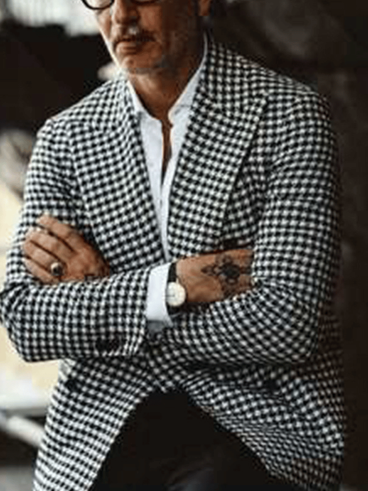 A cuadros casual Suit para hombre