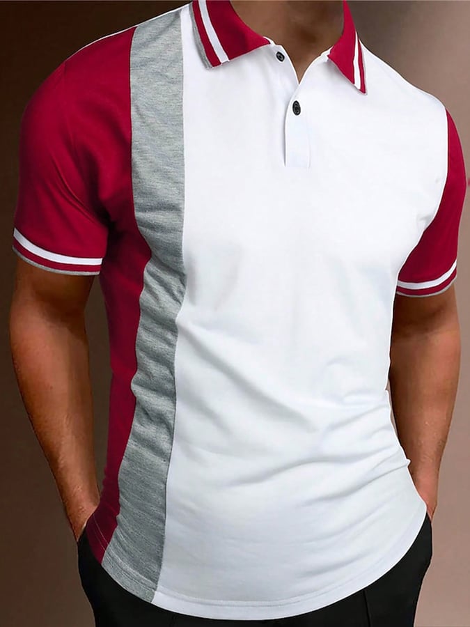 Camisa polo estampado solapa Pullover casual