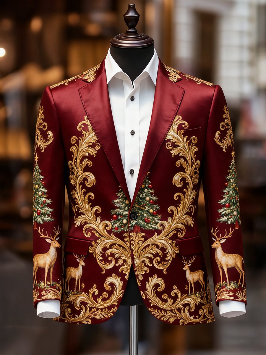 Ejecutivo casual Christmas Suit Outerwear para hombre