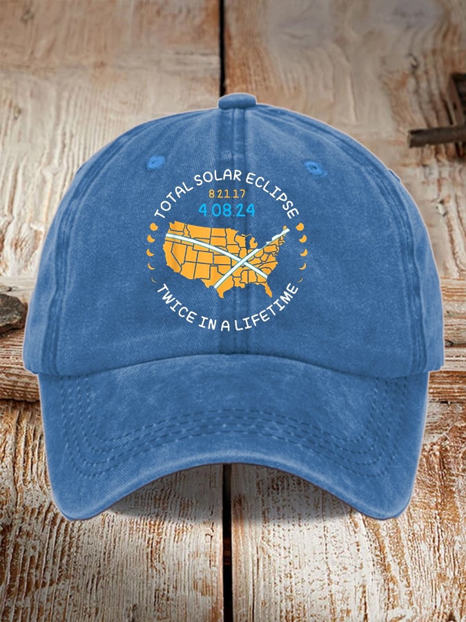 Gorras Twice In A Lifetime Total Solar Eclipse estampado Baseball