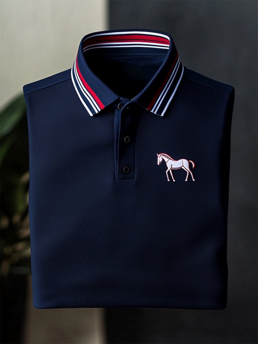 Camisa polo ejecutivo casual Button de manga corta para hombre