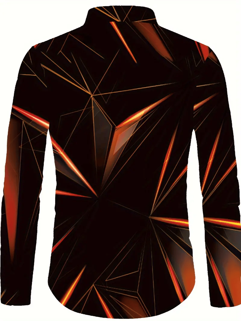 Camisa ejecutivo casual a rayas de manga larga para hombre