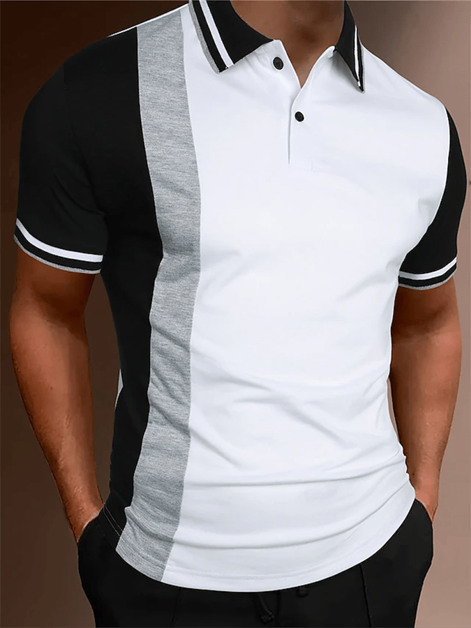 Camisa polo estampado solapa Pullover casual