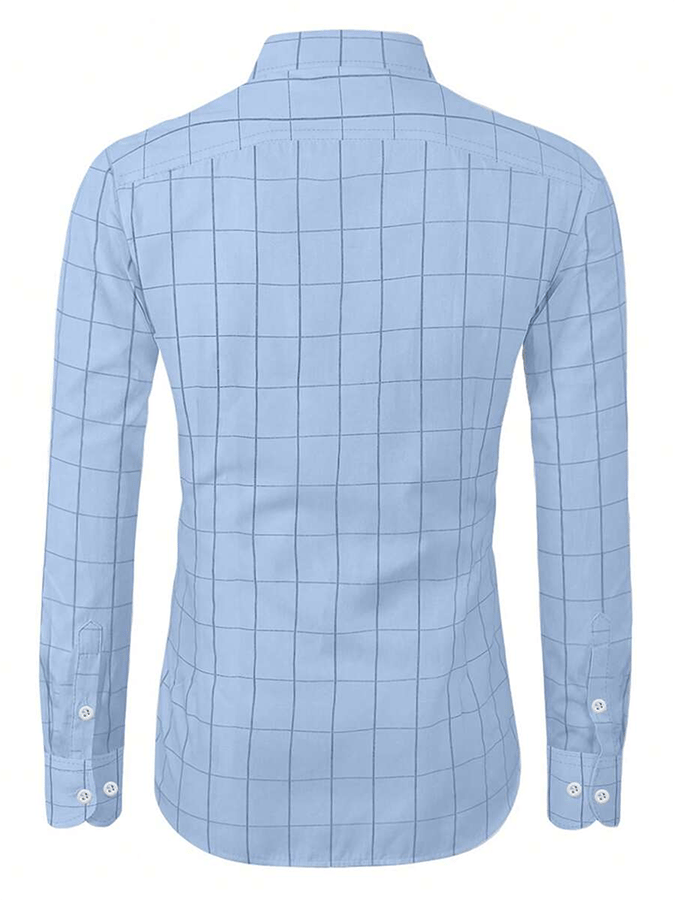 Camisa a cuadros ejecutivo casual para hombre