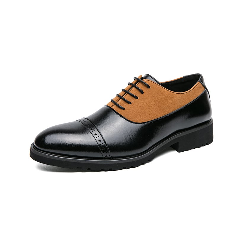 Zapatos Lace-up ejecutivo Pu cuero Handmade Men Derby