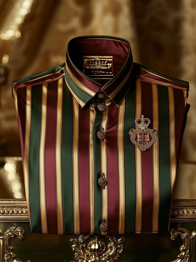 Camisa satén Luxe de manga larga con botones para hombre