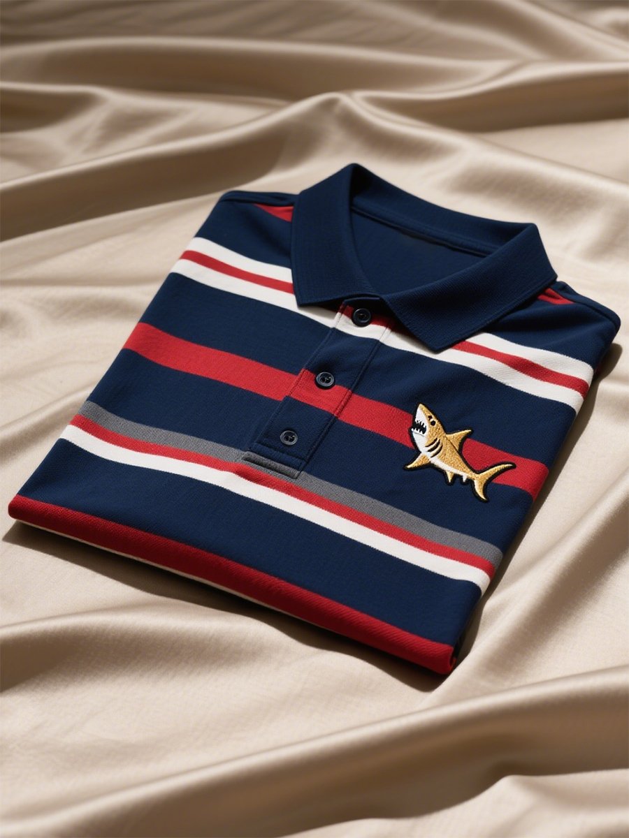 Camisa polo ejecutivo casual Button de manga corta para hombre