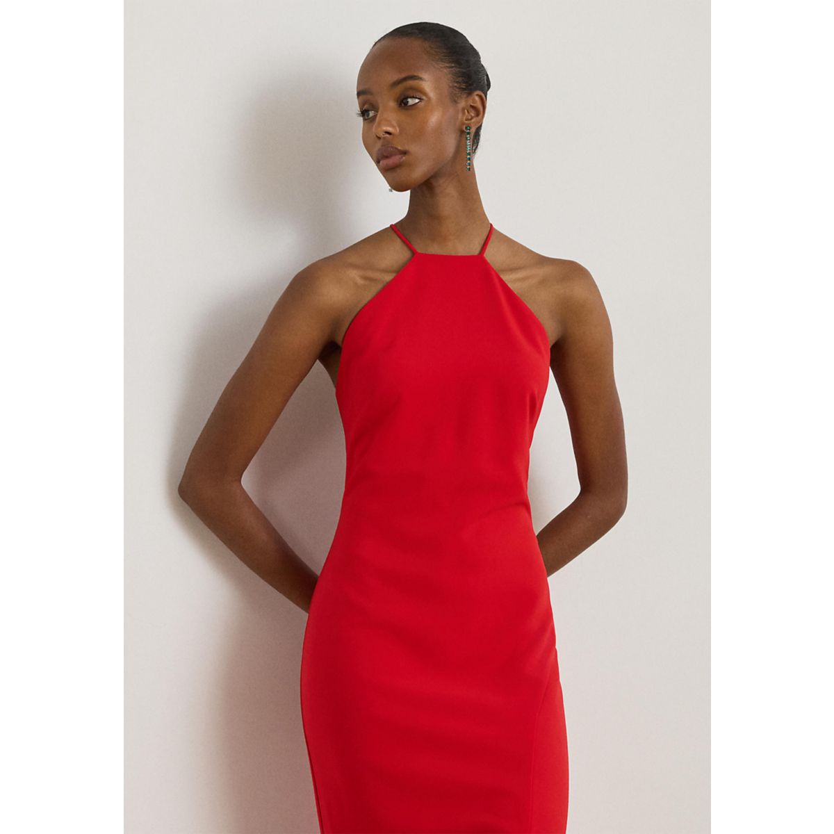 Double-Faced Crepe Halter Gown - 3