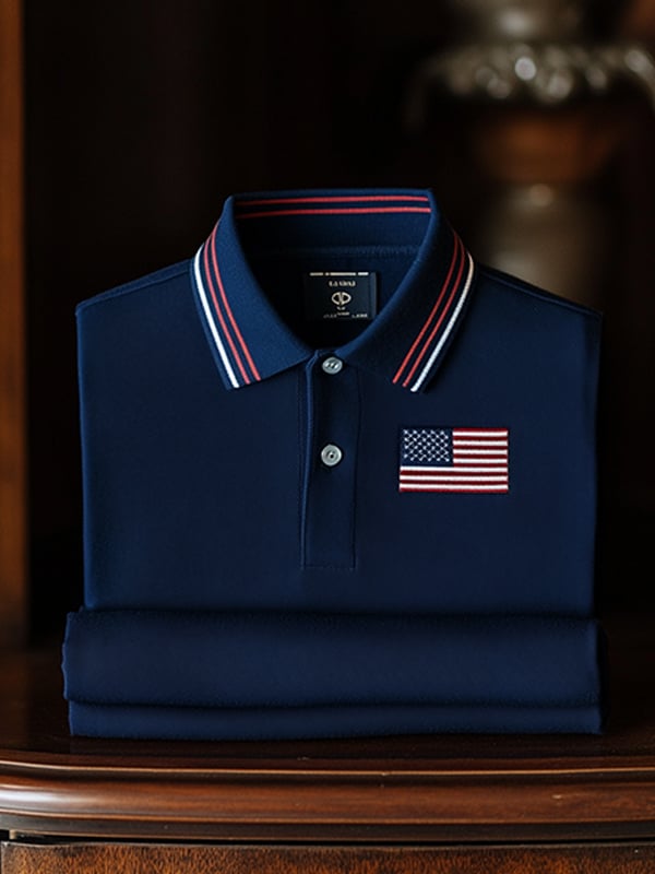 Camisa polo ejecutivo casual a cuadros Button de manga corta para hombre