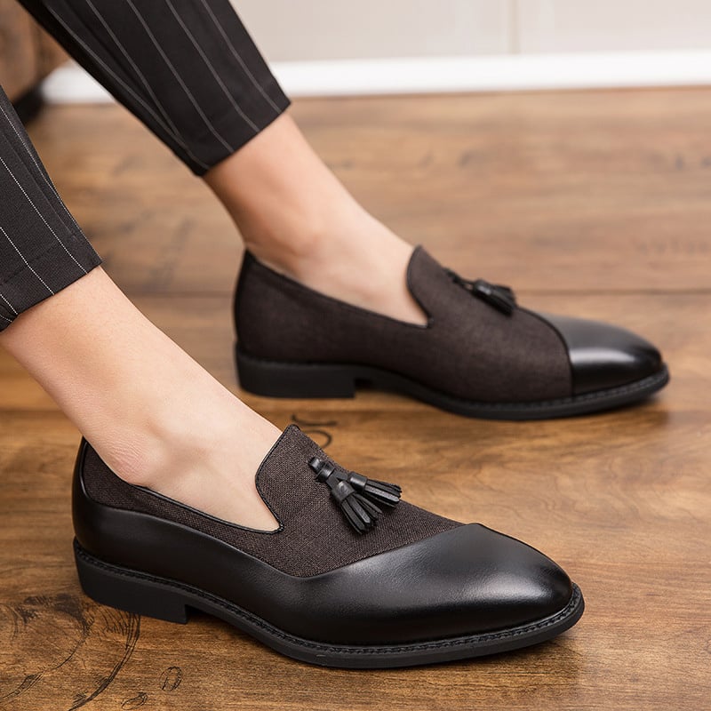 Zapatos retro ejecutivo casual Tassel cuero
