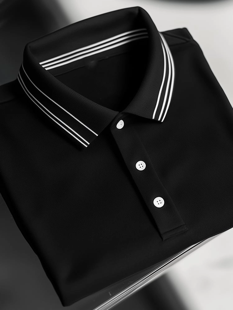 Camisa polo ejecutivo casual Button de manga corta para hombre