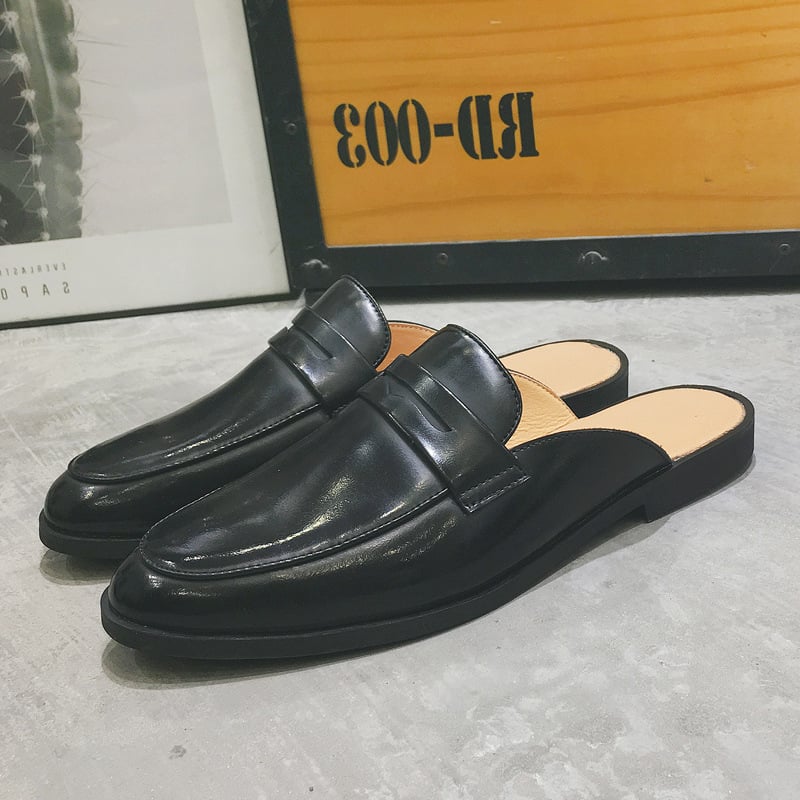 De modaable casual Faux cuero Slippers para hombre