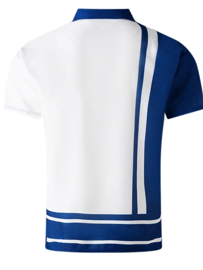Camisa polo Waffle Fabric de moda casual para hombre