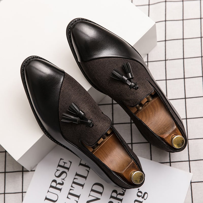 Zapatos retro ejecutivo casual Tassel cuero