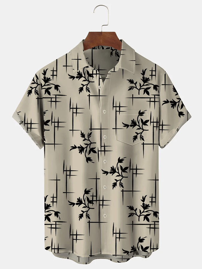 Camisa estampado Resort casual para hombre