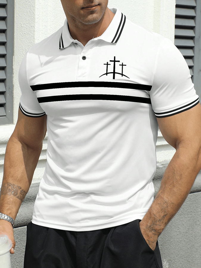 Camisa polo Faith estampado para hombre