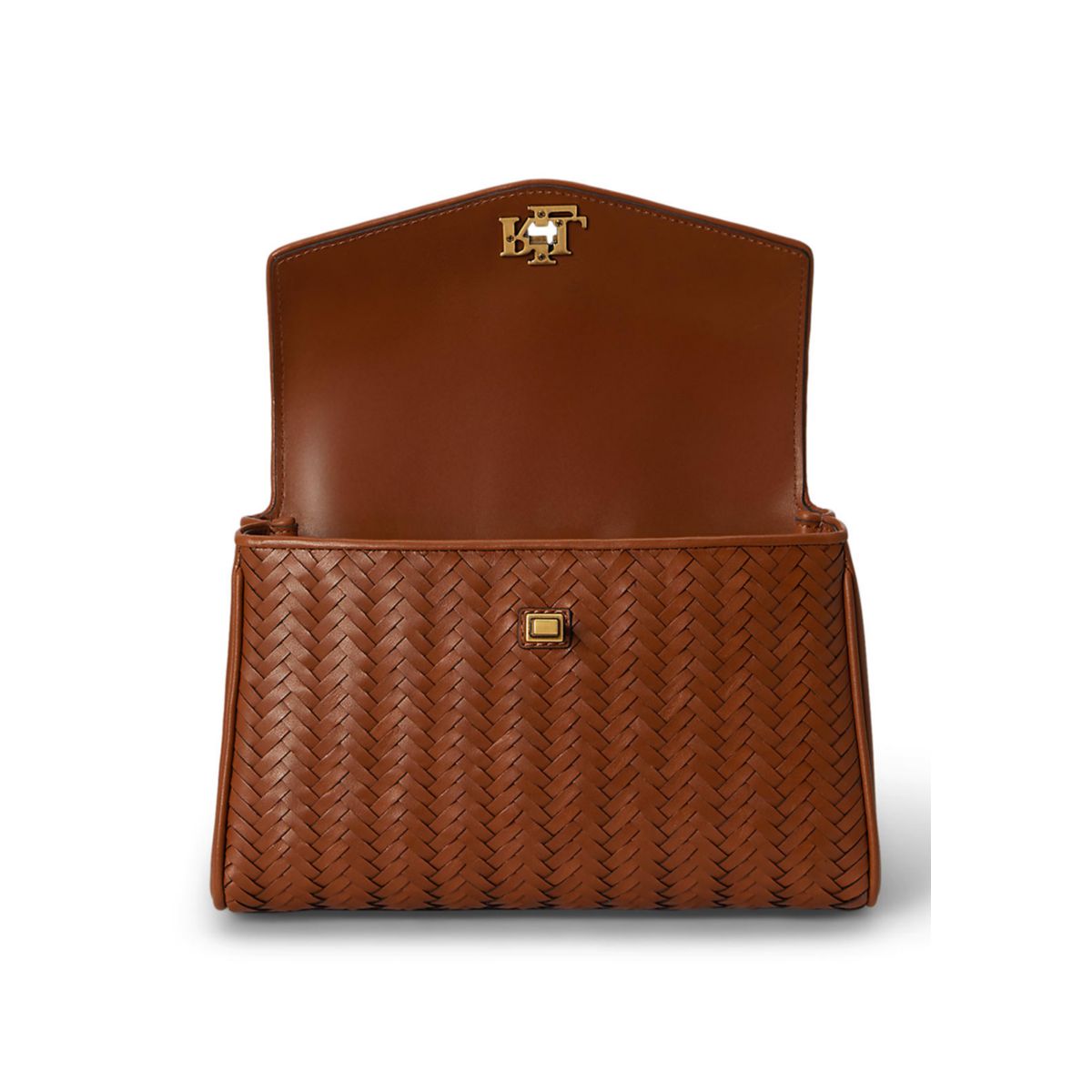 Woven Leather Small Farrah Soft Satchel Bag - 4