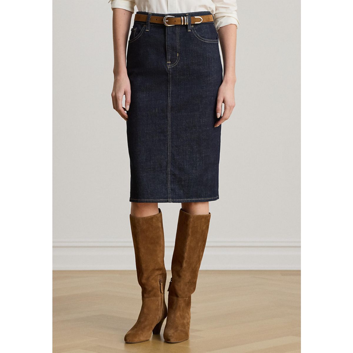 Women's Denim Pencil Skirt - 1