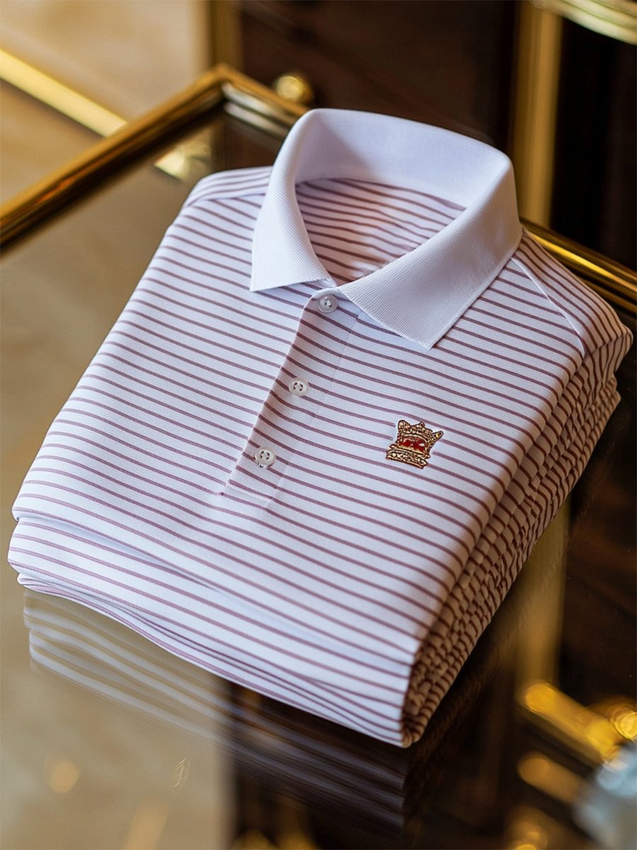 Camisa polo ejecutivo casual Button de manga corta para hombre