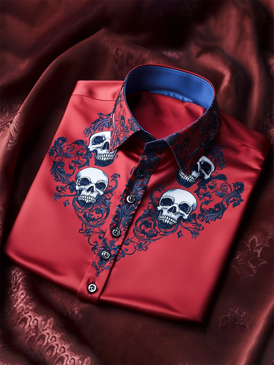 Camisa Luxe satén de manga larga para hombre