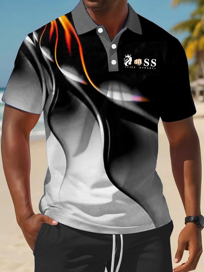 De moda casual ejecutivo Contrast Color Polo para hombre