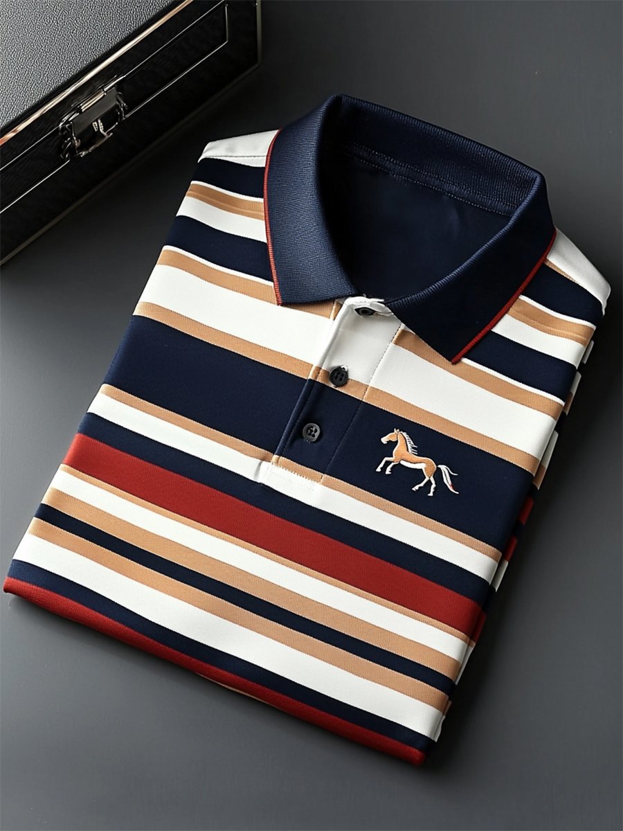 Camisa polo ejecutivo casual Button de manga corta para hombre