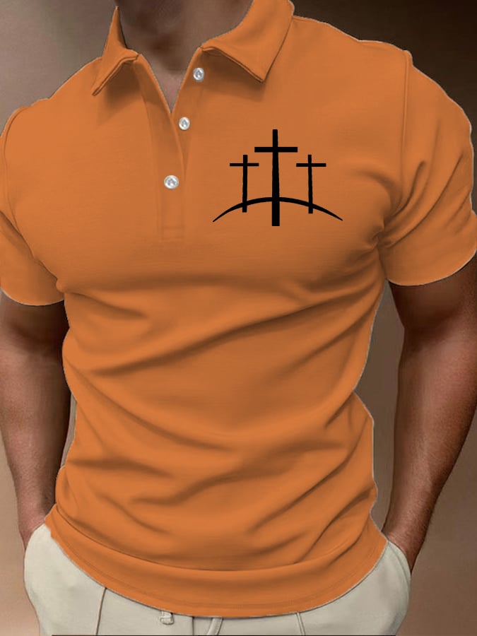 Camisa polo Faith estampado casual para hombre