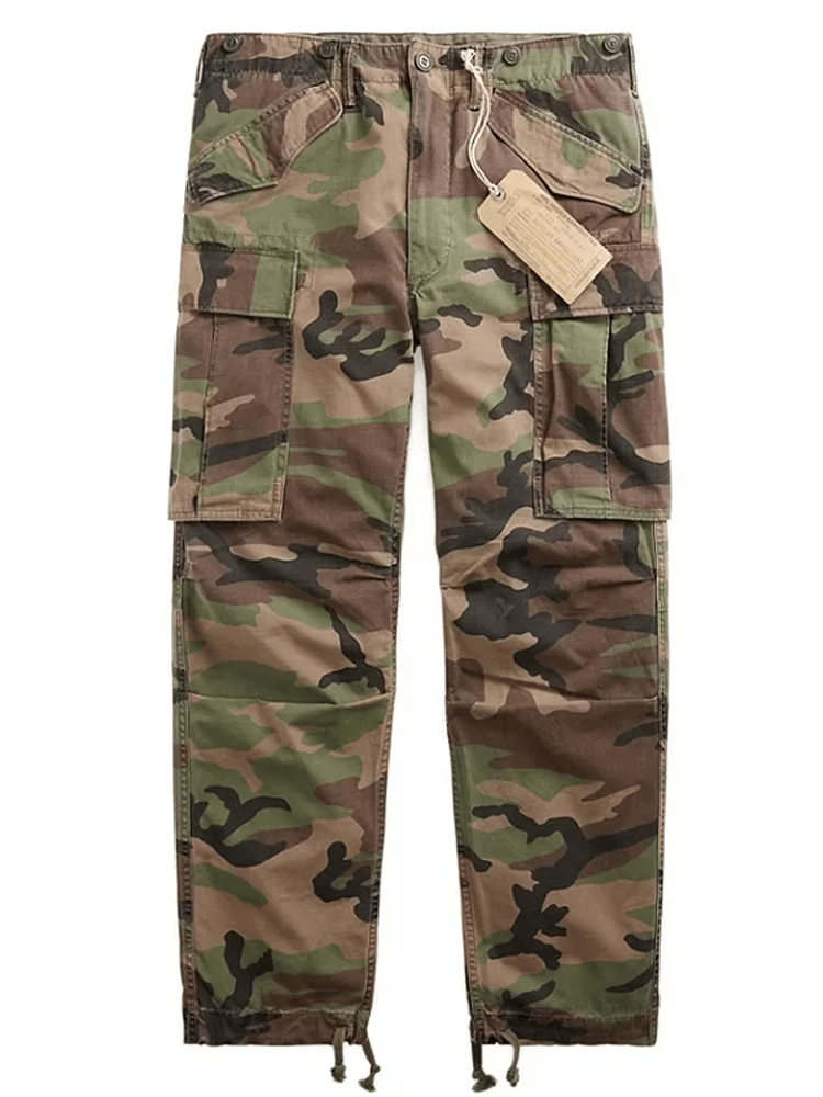 Vintage camuflaje para exterior Trousers para hombre