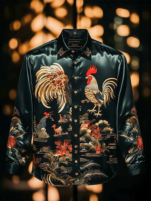 Camisa de lujo Gorgeous de manga larga para hombre