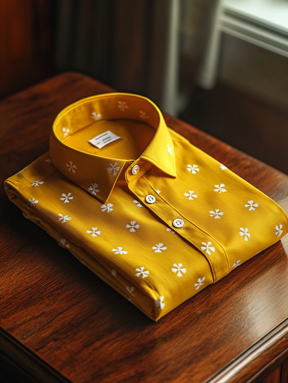 Camisa Trefoil Luxe de manga larga para hombre