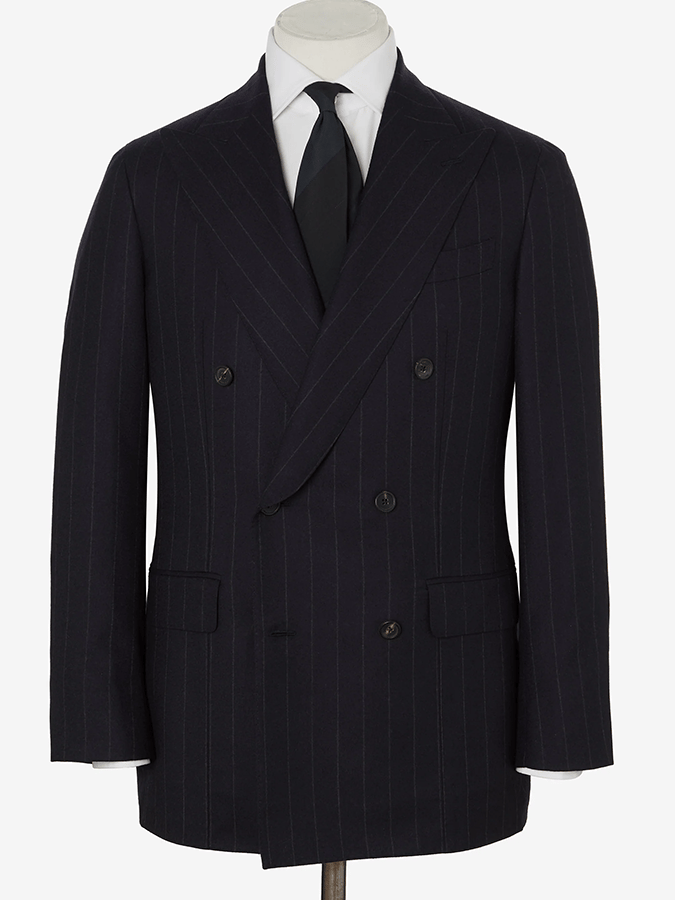 Elegantee a rayas Design Double Breasted bolsillo Design casual Suit para hombre
