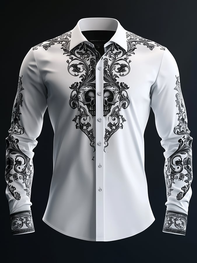 Camisa retro Gothic Dark para hombre