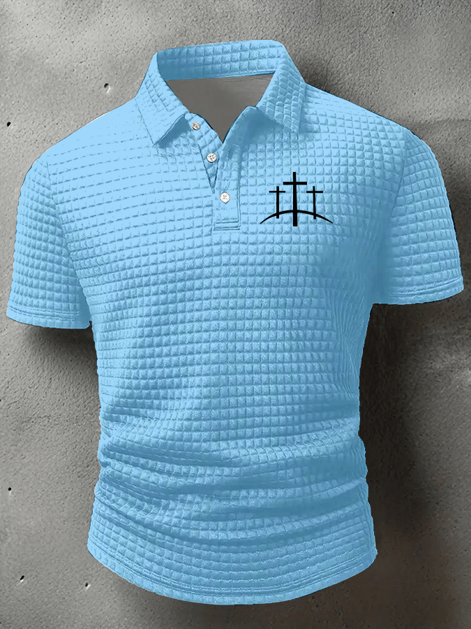 Camisa polo Faith estampado casual Checkered Fabric para hombre