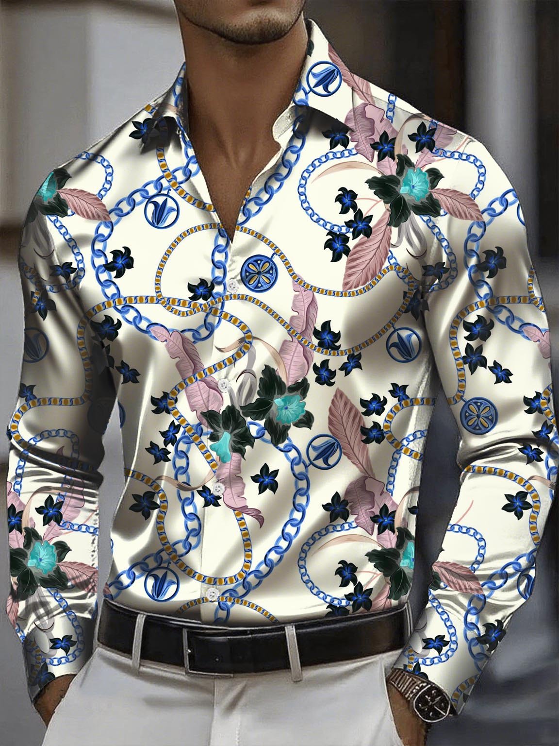 Camisa elegante And clásico ejecutivo de manga larga para hombre