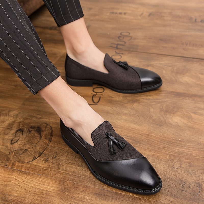 Zapatos retro ejecutivo casual Tassel cuero