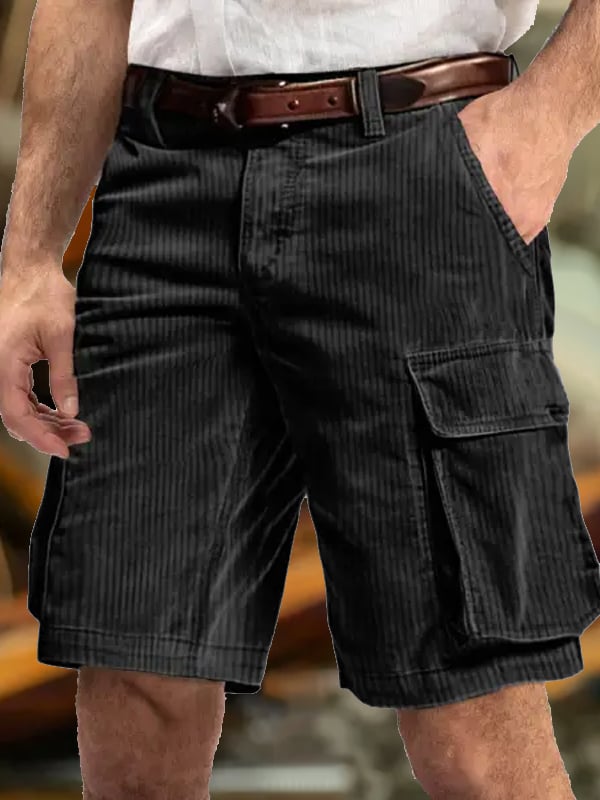 Shorts vintage Multi-bolsillo Cargo para hombre